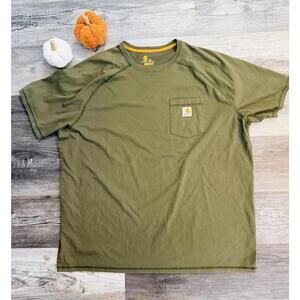 Carhartt Men's Relaxed Fit Olive Green T-Shirt Size 2XL
